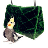 Maxbell Maxbell Green Parrot Bird Hammock Hanging Cave Cage Plush Snuggle Happy Hut Tent Bed Bunk Parrot Toy S