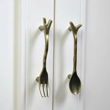 Maxbell 12xAntique Bronze Creative Spoon Design Kitchen Cabinet Closet Drawer Pull Handle 76mm