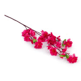 Maxbell 20pcs Artificial 26" 66cm Spring Peach Blossom Cherry Plum Silk Flowers Rose+WHT
