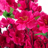 Maxbell 20pcs Artificial 26" 66cm Spring Peach Blossom Cherry Plum Silk Flowers Rose+WHT