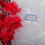 Maxbell 20pcs Artificial 26" 66cm Spring Peach Blossom Cherry Plum Silk Flowers Rose+WHT