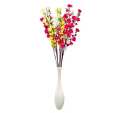 Maxbell 20pcs Artificial 26" 66cm Spring Peach Blossom Cherry Plum Silk Flowers Rose+WHT