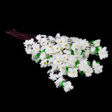 Maxbell 20pcs Artificial 26" 66cm Spring Peach Blossom Cherry Plum Silk Flowers Rose+WHT