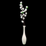 Maxbell 20pcs Artificial 26" 66cm Spring Peach Blossom Cherry Plum Silk Flowers Rose+WHT