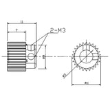 Maxbell 0.2-0.4mm Extruder Nozzle Head+MK8 Extruder Drive Gear for 1.75mm 3D Printer
