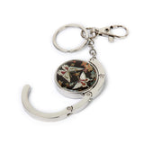 Maxbell 2xHandbag Hook Hanger Bag Holder Butterfly Pattern with Key Ring