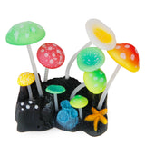 Maxbell 4x Aquatic Plastic Grass Plants+Artificial Mushroom Coral Aquarium Fish Tank DIY