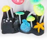 Maxbell 4x Aquatic Plastic Grass Plants+Artificial Mushroom Coral Aquarium Fish Tank DIY