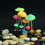 Maxbell 4x Aquatic Plastic Grass Plants+Artificial Mushroom Coral Aquarium Fish Tank DIY