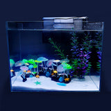 Maxbell 4x Aquatic Plastic Grass Plants+Artificial Mushroom Coral Aquarium Fish Tank DIY