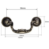 Maxbell 14xAntique brass Cabinet Closet Door Drawer Bin Pull Handles Knob 96mm