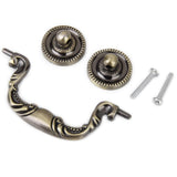 Maxbell 14xAntique brass Cabinet Closet Door Drawer Bin Pull Handles Knob 96mm