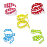 Maxbell 500 pcs Twist ties for Cello Wedding Party Candy Bag or General Use - Green with white grids - Aladdin Shoppers