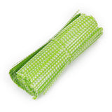 Maxbell 500 pcs Twist ties for Cello Wedding Party Candy Bag or General Use - Green with white grids - Aladdin Shoppers