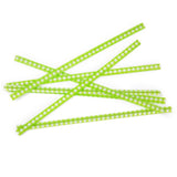 Maxbell 500 pcs Twist ties for Cello Wedding Party Candy Bag or General Use - Green with white grids - Aladdin Shoppers