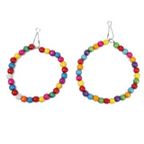 Maxbell Bird Toys Swing Hanging Ring w/Hook +Chew Toy Teeth Clean for Cockatiels Parrot