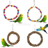 Maxbell Maxbell 15cm Bird Toys Rattan Woven Swing Hanging Ring with A hook for Cockatiels And Swing Parrot