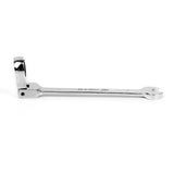 Maxbell 2x Chrome Flexible Head Ratchet Action Wrench Spanner Nut Tool Size 6mm&7mm