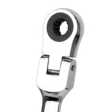 Maxbell 2x Chrome Flexible Head Ratchet Action Wrench Spanner Nut Tool Size 6mm&7mm