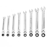 Maxbell 2x Chrome Flexible Head Ratchet Action Wrench Spanner Nut Tool Size 6mm&7mm