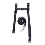 Maxbell Maxbell Black Adjustable Pet Cat Kitten Belt Nylon Collar Leash Harness Safety Strap Traction Rope