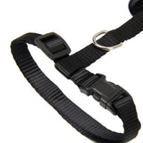 Maxbell Maxbell Black Adjustable Pet Cat Kitten Belt Nylon Collar Leash Harness Safety Strap Traction Rope