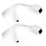 Maxbell 25x2 x Power Over Ethernet POE Adapter Extractor Splitter Cables White