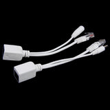 Maxbell 25x2 x Power Over Ethernet POE Adapter Extractor Splitter Cables White