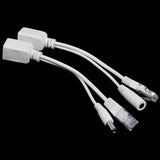 Maxbell 25x2 x Power Over Ethernet POE Adapter Extractor Splitter Cables White