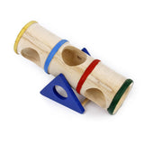 Maxbell Maxbell 1 Piece Natural Wooden Rainbow Colorful Swing Toy for Hamster