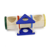 Maxbell Maxbell 1 Piece Natural Wooden Rainbow Colorful Swing Toy for Hamster