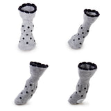 Maxbell Maxbell Black Dots Pet Dog Puppy Cat Shoes Slippers Non-Slip Socks with Paw Prints M