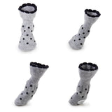 Maxbell Maxbell Black Dots Pet Dog Puppy Cat Shoes Slippers Non-Slip Socks with Paw Prints L