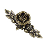 Maxbell 19xEurope Antique Pulls Handle Rose Furniture Hardware for Cabinet Door Bronze