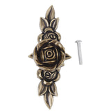Maxbell 19xEurope Antique Pulls Handle Rose Furniture Hardware for Cabinet Door Bronze