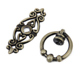 Maxbell 8xRetro China one Hole Pull Kitchen Furniture Cabinet Vintage Ring Knob Bronze