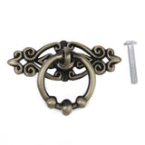 Maxbell 8xRetro China one Hole Pull Kitchen Furniture Cabinet Vintage Ring Knob Bronze