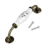 Maxbell 4 x Pastoral  Ceramic Cabinet Cupboard Retro Drawer Pull Handle