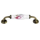 Maxbell 4 x Pastoral  Ceramic Cabinet Cupboard Retro Drawer Pull Handle