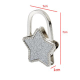 Unisex Table Star Foldable Purse Bag Hanger Handbag Hook Holder Silver