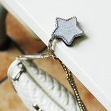 Unisex Table Star Foldable Purse Bag Hanger Handbag Hook Holder Silver