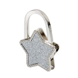 Unisex Table Star Foldable Purse Bag Hanger Handbag Hook Holder Silver