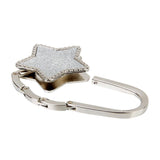 Unisex Table Star Foldable Purse Bag Hanger Handbag Hook Holder Silver