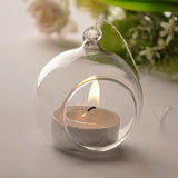 Maxbell Glass Terrarium Flower Vase Candlestick+10pcs Mini Elephant+1pc Bonsai Fence