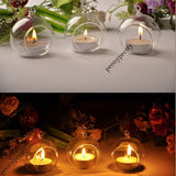 Maxbell 30x Dia. 4 Inch Clear Glass Hanging Vase Bottle for Plant Flower Decorations