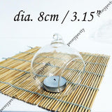 Maxbell 30x Dia. 4 Inch Clear Glass Hanging Vase Bottle for Plant Flower Decorations