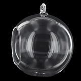 Maxbell Clear Globe Ball Glass Hanging Flower Vase Bottle + Angel Terrarium Candlestick