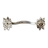 Maxbell 2x Antique Silver Rose Cupboard Cabinet Wardrobe Drawer Door Pull Handle DIY