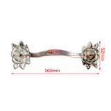 Maxbell 2x Antique Silver Rose Cupboard Cabinet Wardrobe Drawer Door Pull Handle DIY