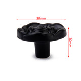 Maxbell 2 x Black Rose Cabinet Drawer Bin Door Furniture Knob Handle Pull Hardware DIY